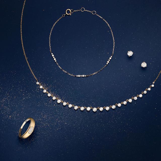 Naszyjnik złoty z cyrkoniami