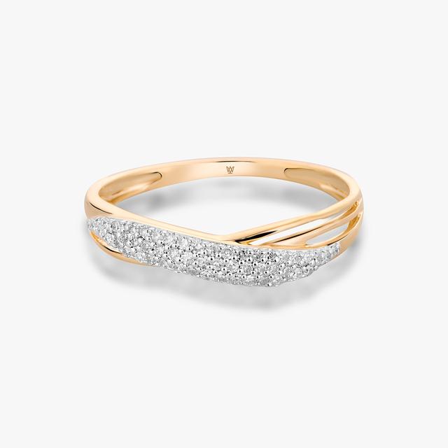 Pierścionek złoty z diamentami