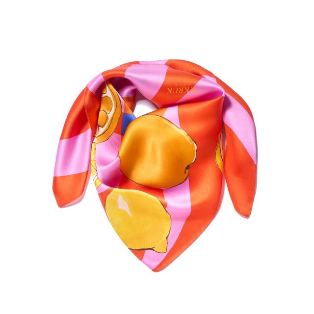 Chusta Jedwabna Kwiaty Nocy Cytrusy