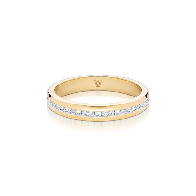 Pierścionek złoty z diamentami