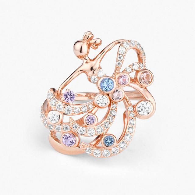 Pierścionek srebrny Balerina