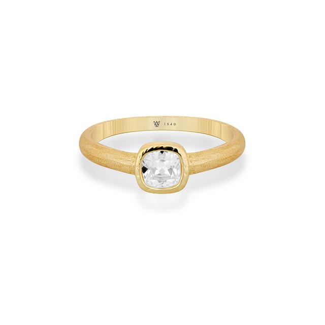 Pierścionek srebrny pozłacany z cyrkonią