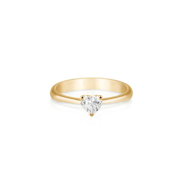 Pierścionek złoty z diamentowym sercem RECARLO