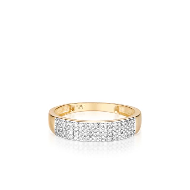 Pierścionek złoty bicolor z diamentami