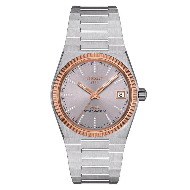 TISSOT PRX 35mm Powermatic 80 Steel & 18K Gold Bezel