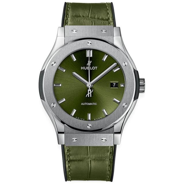 ZEGAREK HUBLOT CLASSIC FUSION TITANIUM GREEN