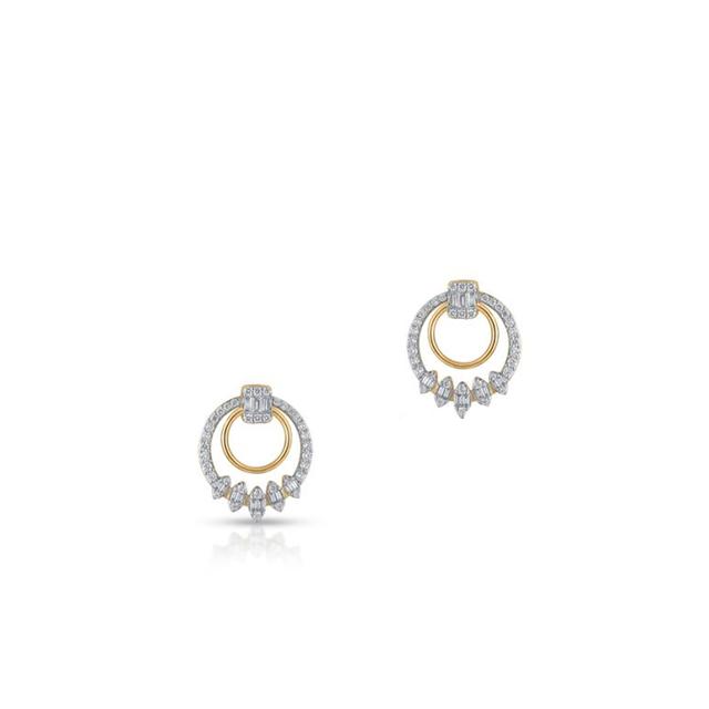 Kolczyki złote z brylantami i diamentami