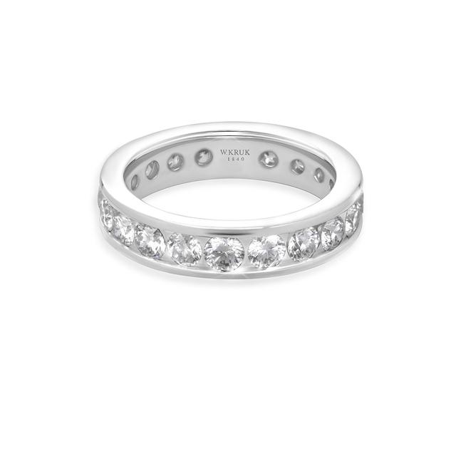 Pierścionek białe złoto z brylantami