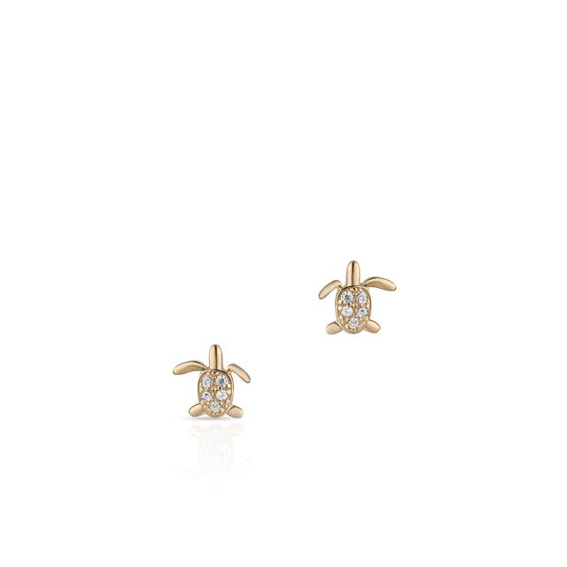 Kolczyki złote żółwie