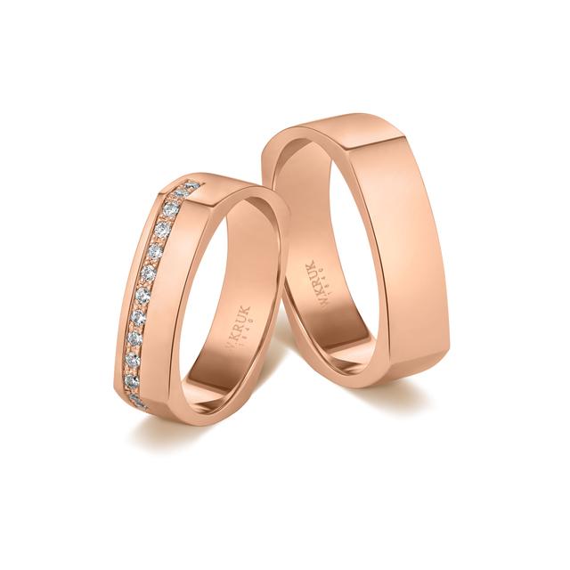 Obrączka złota SQUARELLA damska