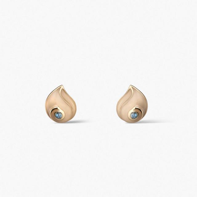 Kolczyki złote Kwiaty Nocy Bratki