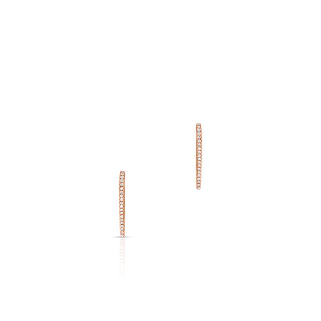 Kolczyki różowe złoto z diamentami