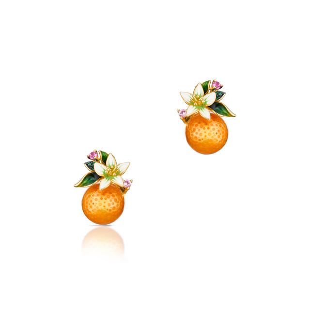 Kolczyki srebrne Kwiaty Nocy Cytrusy