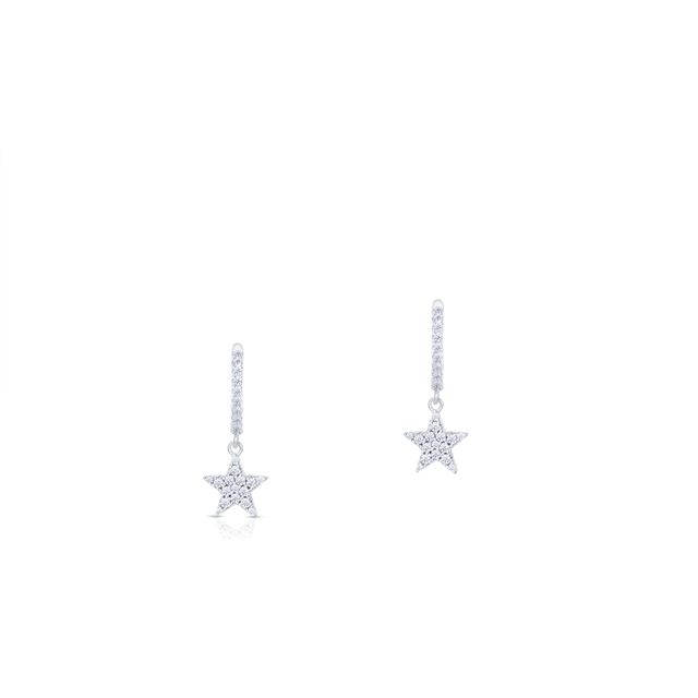 Kolczyki srebrne koła gwiazdki