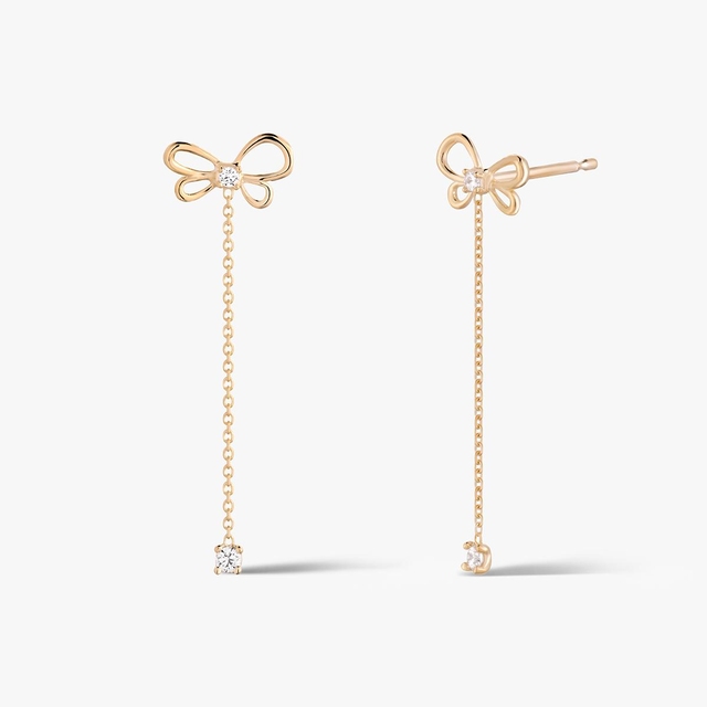 Kolczyki złote z cyrkoniami