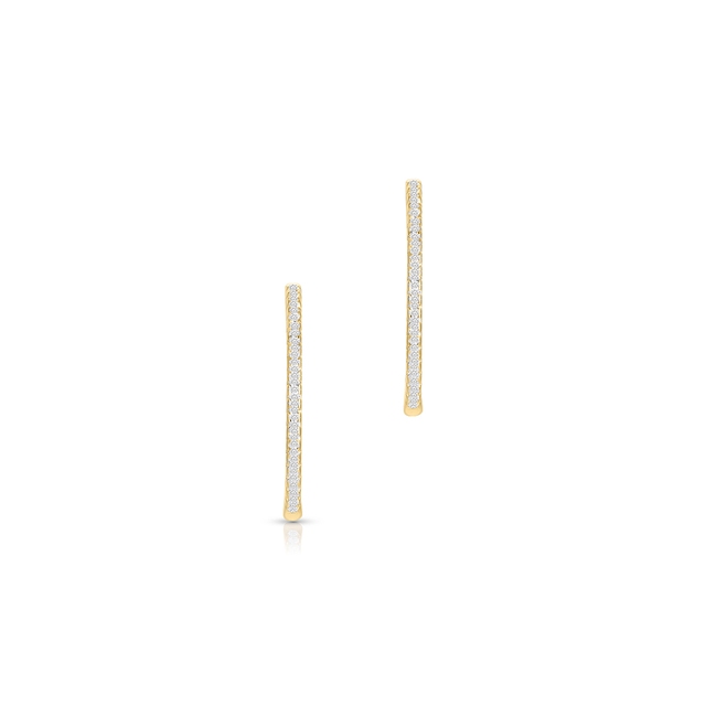 Kolczyki srebrne pozłacane z cyrkoniami