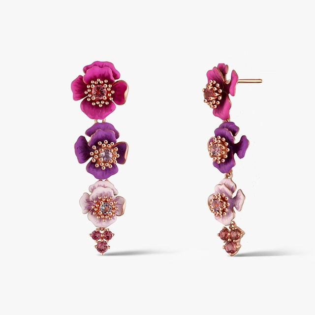 Kolczyki złote Kwiaty Nocy