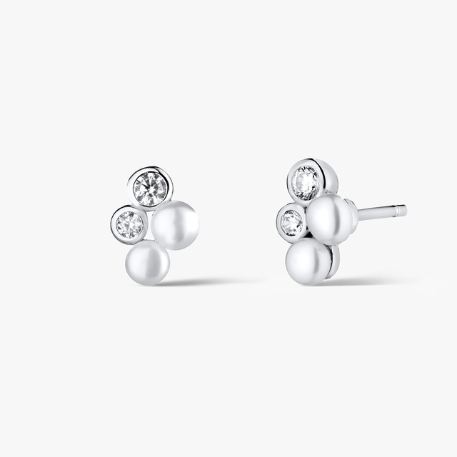 Kolczyki srebrne z perłami