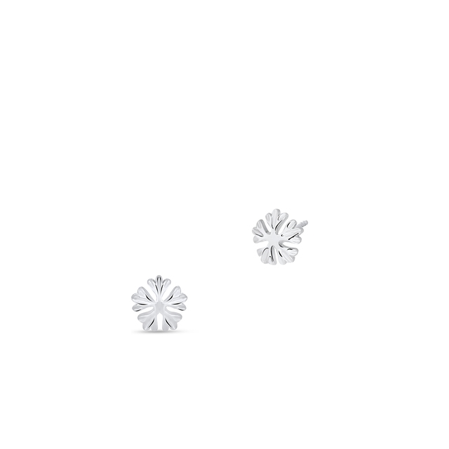 Kolczyki srebrne z motywem śnieżynki