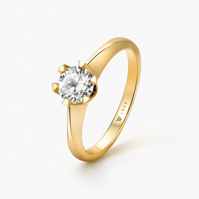 Pierścionek złoty zaręczynowy Jedyny
