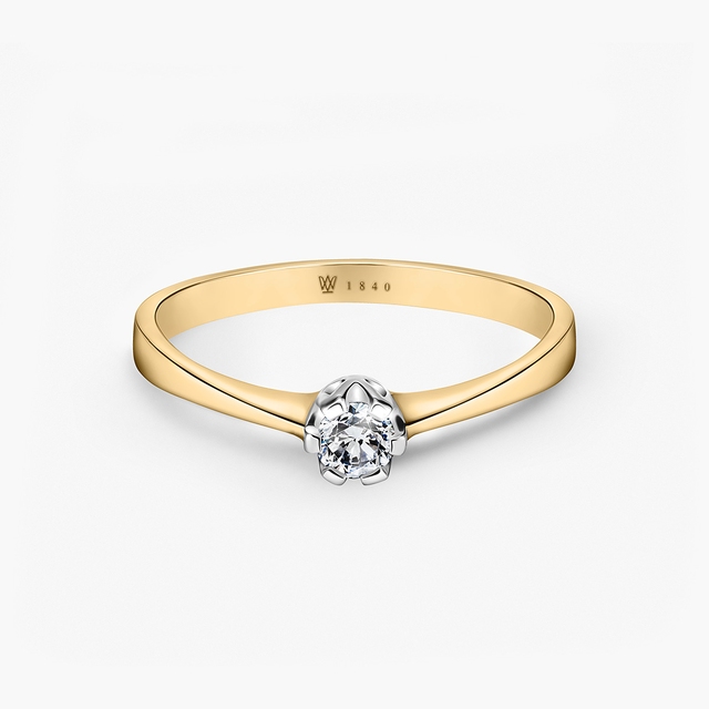 Pierścionek zaręczynowy złoty Jedyny