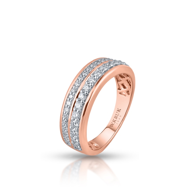 Pierścionek złoty z brylantami