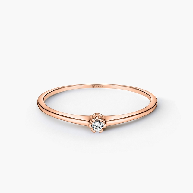 Pierścionek zaręczynowy złoty Jedyny