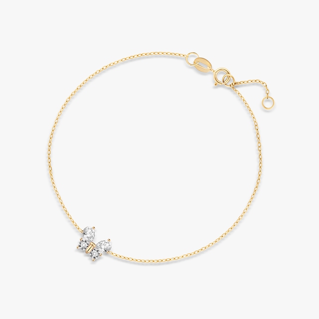 Bransoleta złota z cyrkoniami