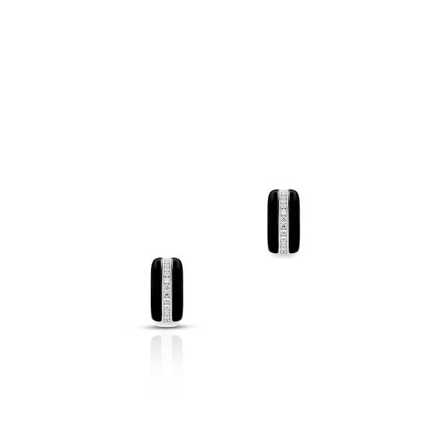 Kolczyki srebrne z czarną ceramiką