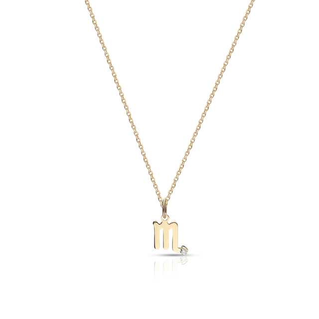 Wisiorek złoty Zodiak Skorpion