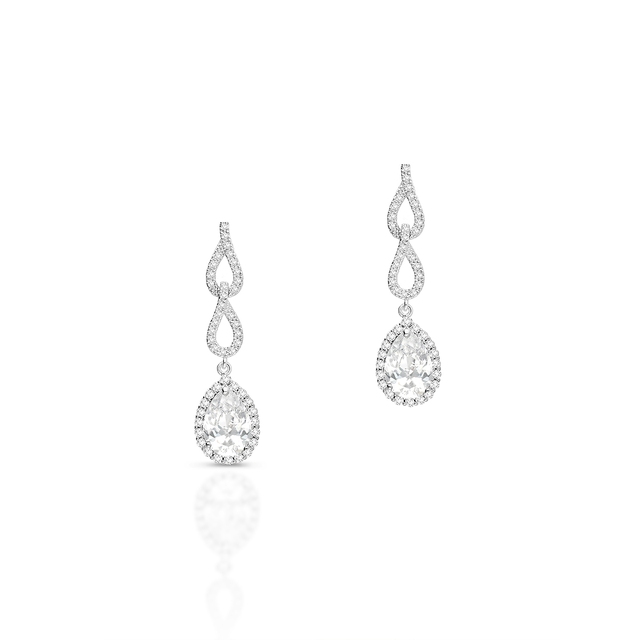 Kolczyki mosiężne z cyrkoniami