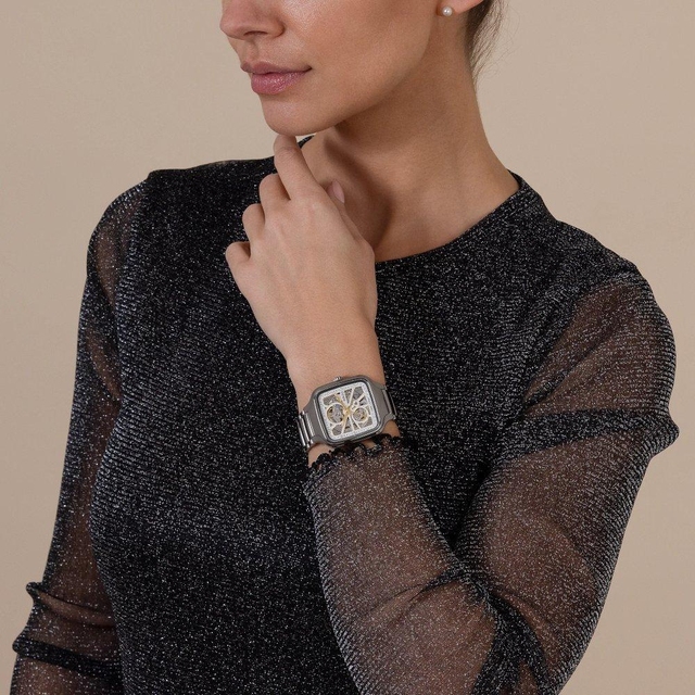 ZEGAREK RADO TRUE SQUARE AUTOMATIC OPEN HEART SPARKLING