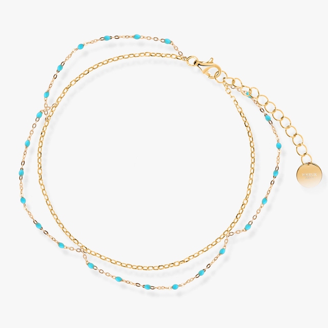 Bransoleta srebrna na nogę