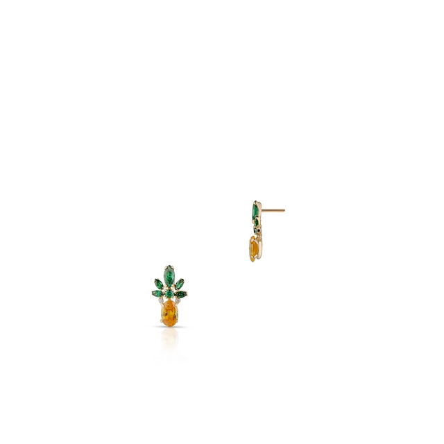 Kolczyki złote ananas