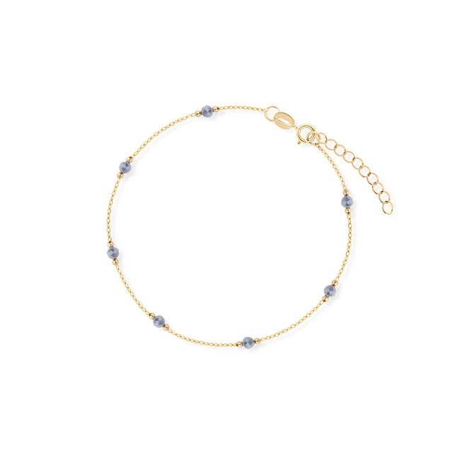 Bransoleta złota z kamieniem księżycowym