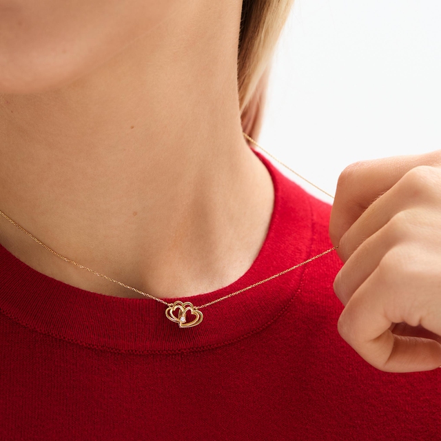 Naszyjnik złoty z diamentem laboratoryjnym Czułość