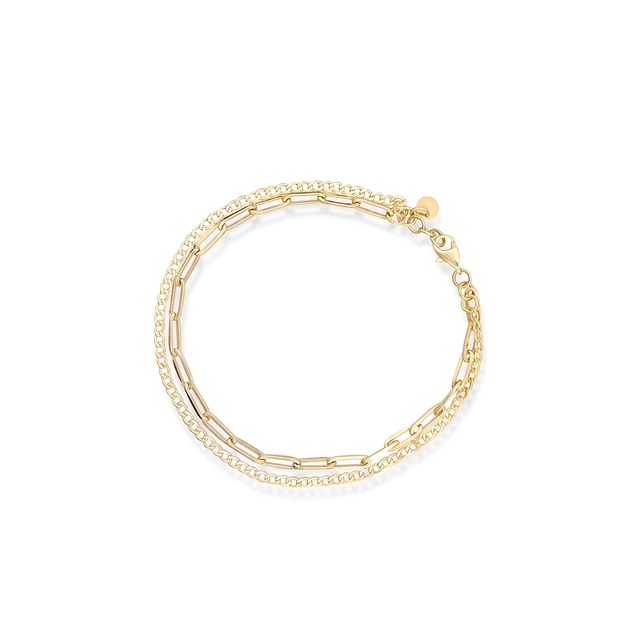 Bransoleta złota paper clip