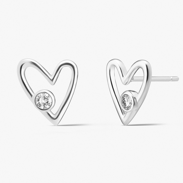 Kolczyki srebrne z diamentami laboratoryjnymi Czułość