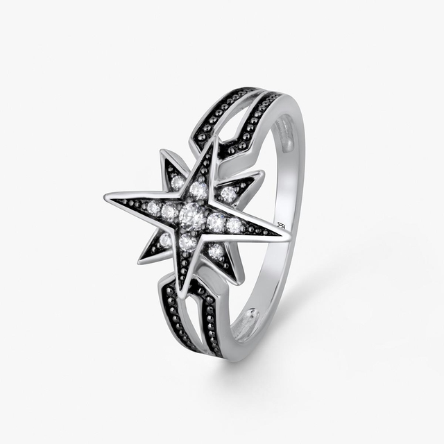 Pierścionek srebrny Royal Star