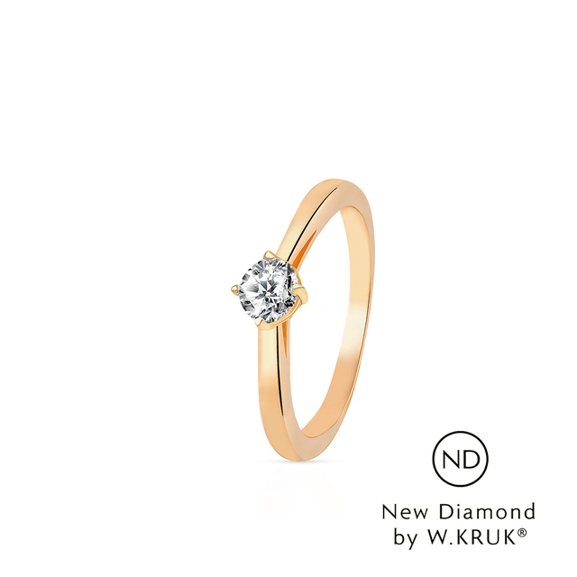 Pierścionek zaręczynowy złoty Doskonały