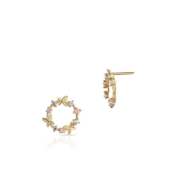 Kolczyki złote z cyrkoniami