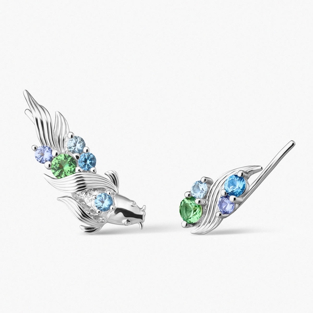 Nausznice srebrne KOI