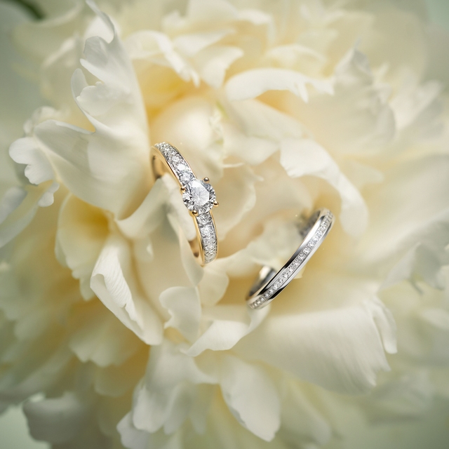 Pierścionek zaręczynowy złoty Szczęśliwy