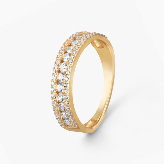 Pierścionek złoty z cyrkoniami Ceremonials