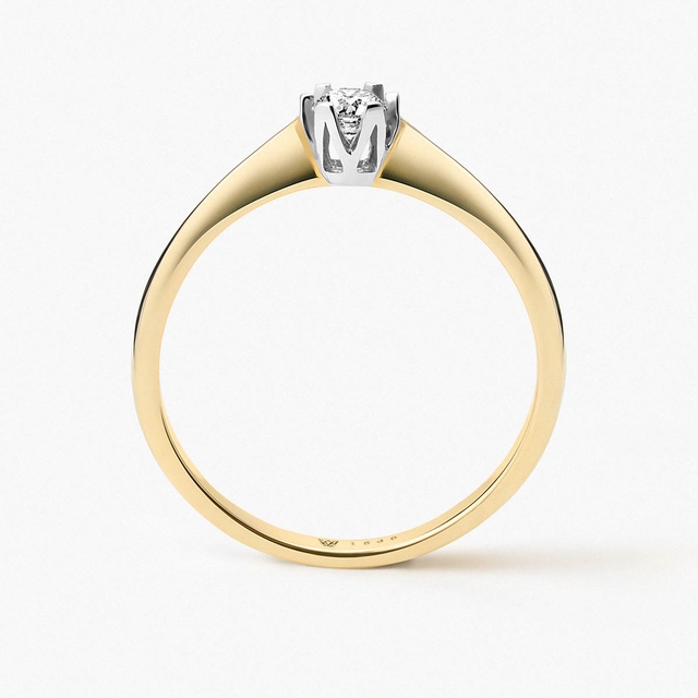 Pierścionek złoty zaręczynowy Jedyny