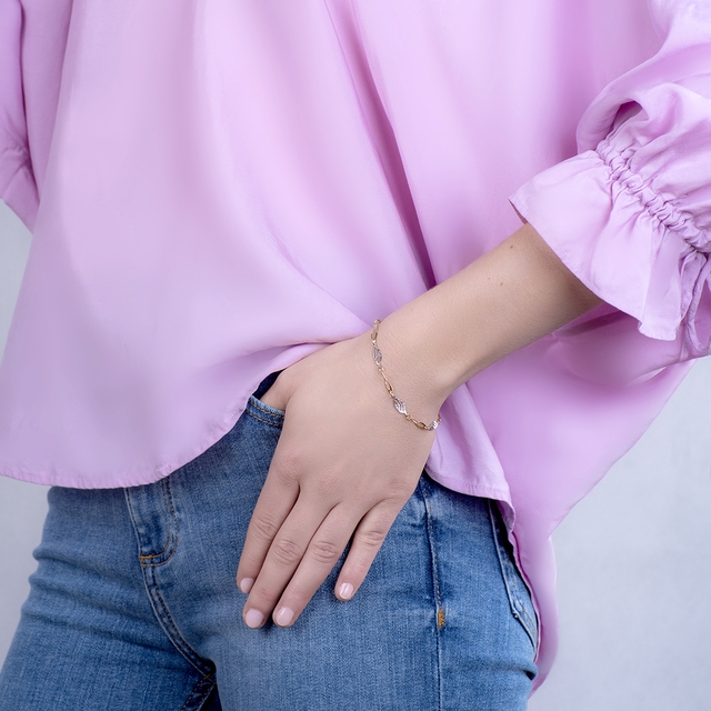 Bransoleta złota bicolor