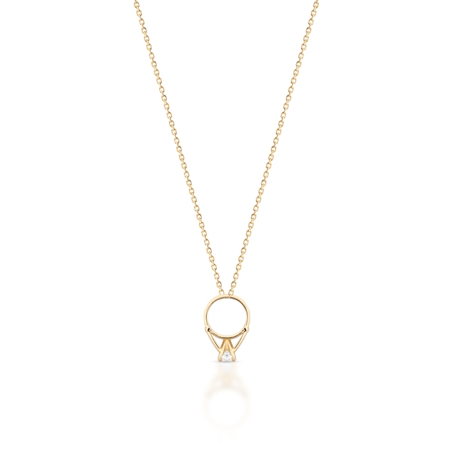 Wisiorek złoty z motywem pierścionka