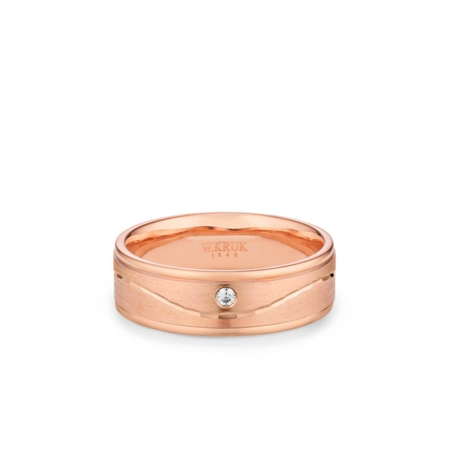 Obrączka złota z brylantem RIVA