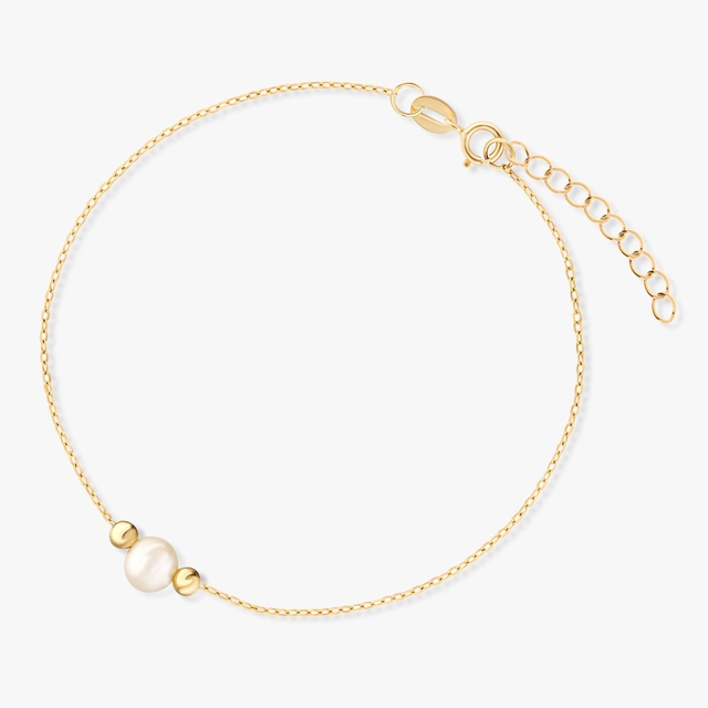 Bransoleta złota z perłą