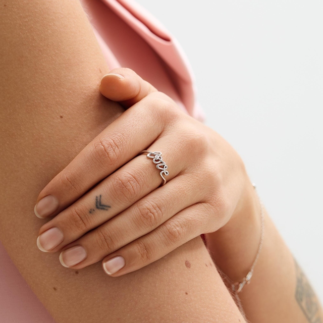 Pierścionek srebrny z diamentem laboratoryjnym Czułość